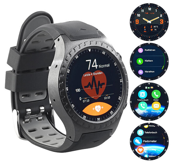 Montre-téléphone GPS avec fonctions bluetooth et cardiofréquencemètre PW-500.gps
