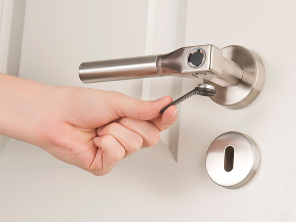 2 poignées de porte électroniques avec lecteur d'empreintes digitales TSZ-450.l