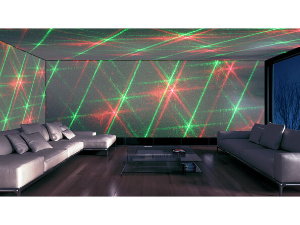 Projecteur laser mise en situation dans toute une piece