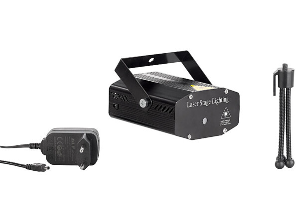 Les différents accessoires fournis avec le projecteur laser LP-150 de Lunartec.