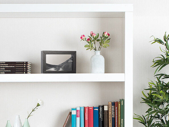 Tableau de sable noir et blanc 20 x 12 cm avec cadre en bois