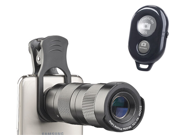 Téléobjectif 4x – 12x pour smartphone avec trépied CVL-250 - Avec déclencheur