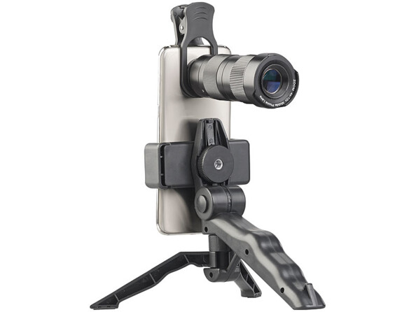 Téléobjectif avec lentilles en verre optique avec capuchons de protection