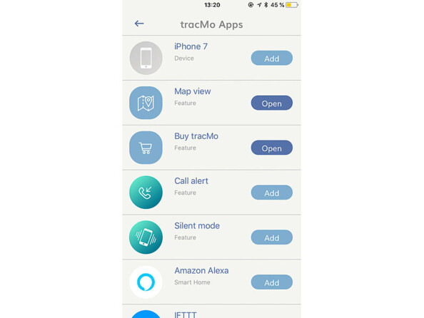 La localisation se fait à l'aide d'une carte et d'un signal sonore : à tout moment, vous pouvez visualiser le dernier emplacement connu du traceur sur la carte qui apparaît dans l'application