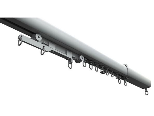 Zoom 1 sur la tringle à rideau motorisée et connectée Carlo Milano.