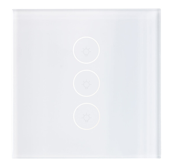 Triple interrupteur tactile avec un contrôle par application et commande vocale