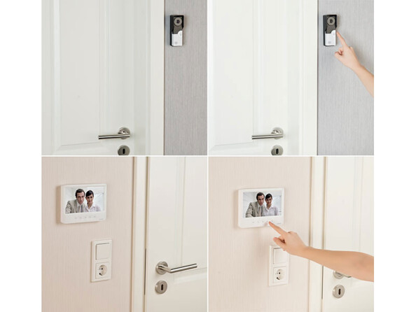 Visiophone avec grand écran couleur et ouvre-porte VSA-600.rec - Avec câble 10m