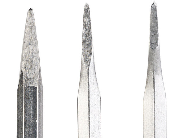 3 burins pointu/bêche/plat pour système SDS-Plus