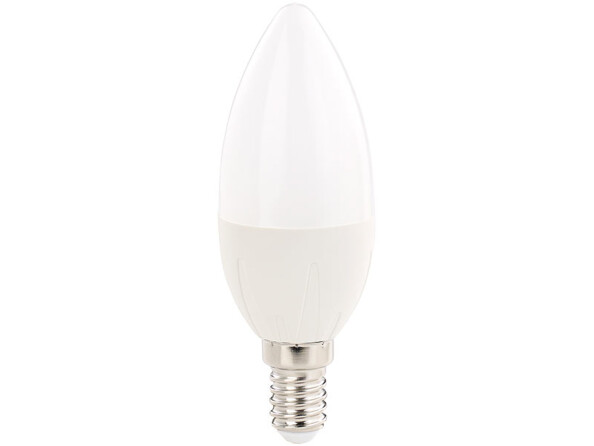 Ampoule bougie LED E14 B35 480 lm 270° A+ 6 W blanc chaud luminea
