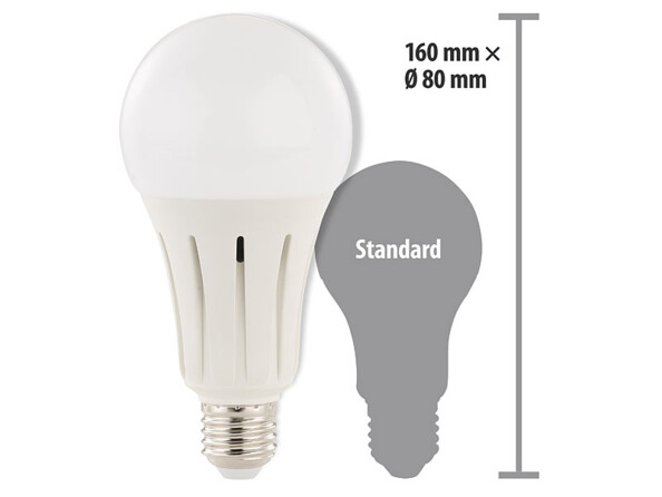 2 ampoules LED E27 High Power 23 W - 2452 lm - Blanc lumière du jour