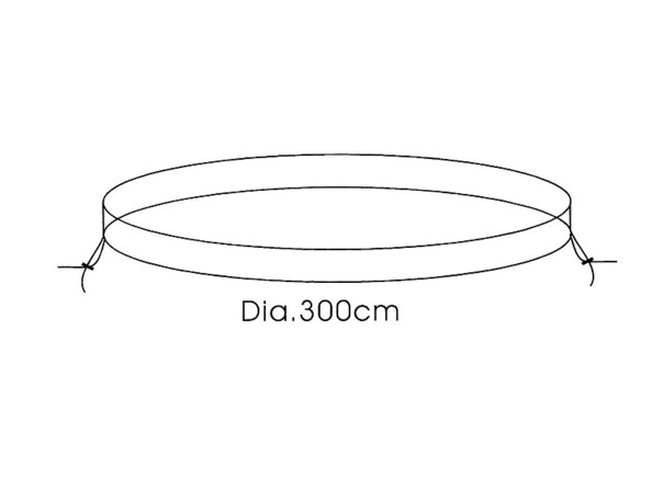 Bâche ronde pour piscine ou trampoline - Ø 3 m