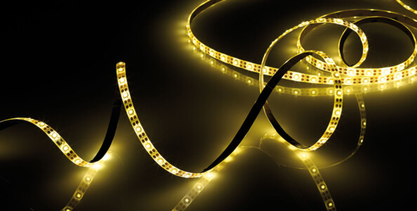 2 bandes à LED solaires 180 LED 3 m - Blanc chaud