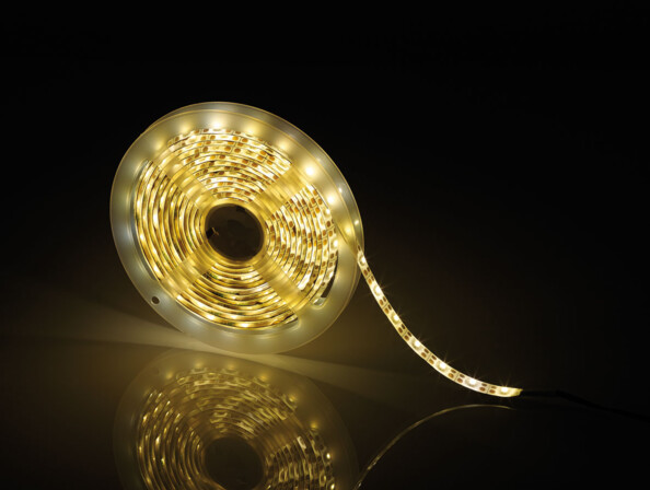 2 bandes à LED solaires 180 LED 3 m - Blanc chaud