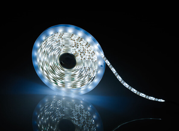 2 bandes à LED solaires 180 LED 3 m - Blanc clair Lunartec