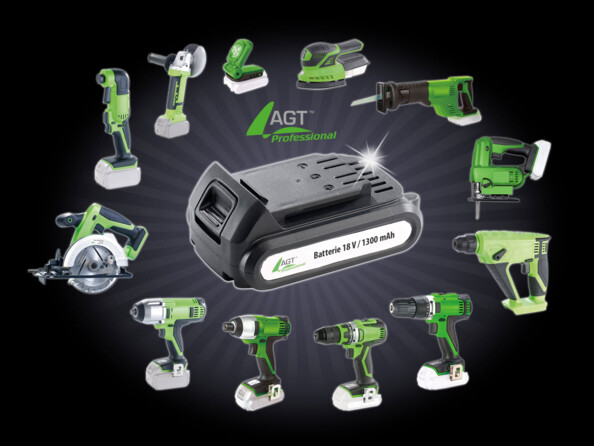 Batterie 18 V AW-18.ak pour outils sans fil AGT - 1300 mAh