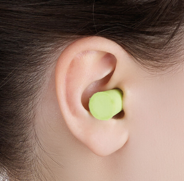 Bouchons d'oreilles mise en situation