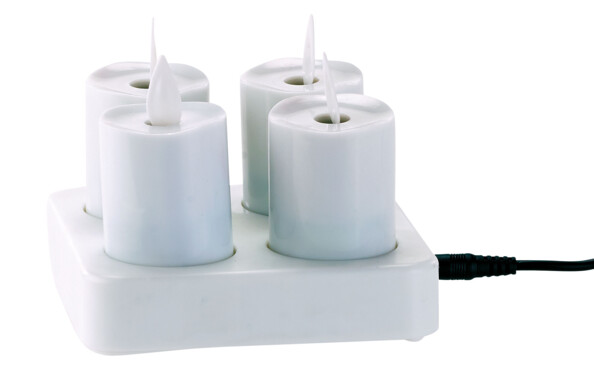Bougies à LED avec effet flamme vacillante (x4)