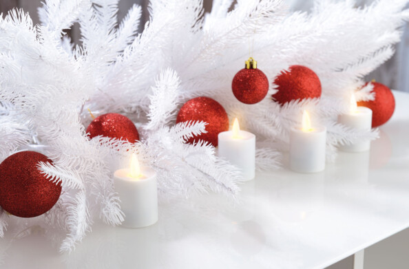 Bougies à LED avec effet flamme vacillante (x4)