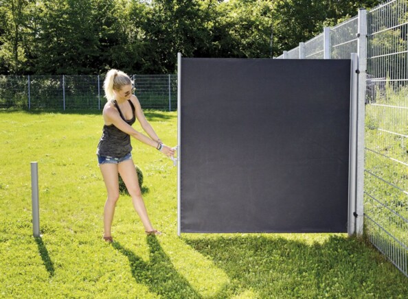 Brise-vue déroulable 180 x 300 cm - gris anthracite