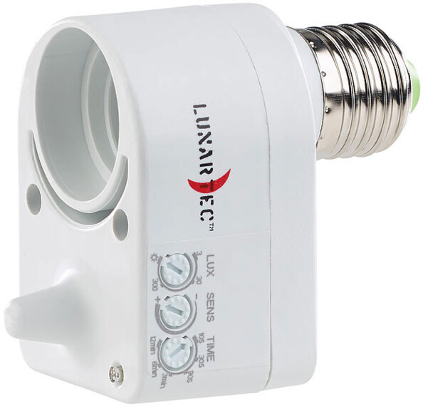 2 douilles d'ampoule E27 avec détecteur de mouvement 360°