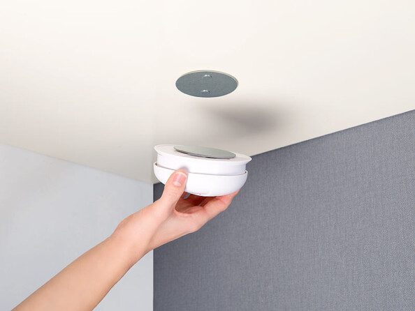 Mise en situation d'un support magnetique avec un detecteure de fumée