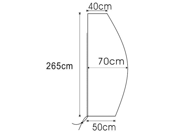 Housse de protection schema avec dimensions
