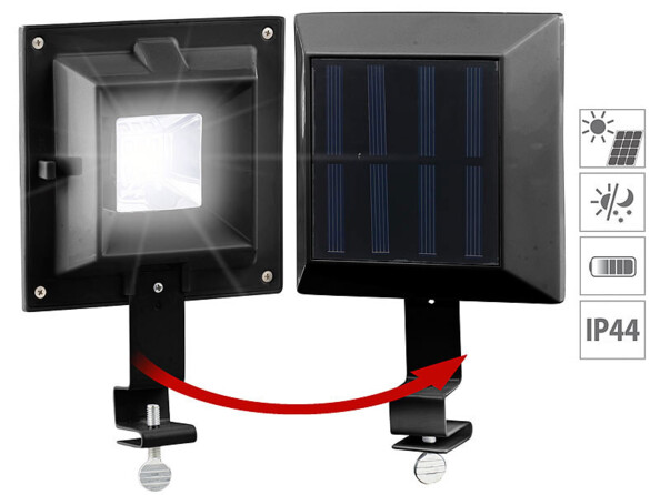 Lampe solaire clôture et gouttière à 6 LED SMD