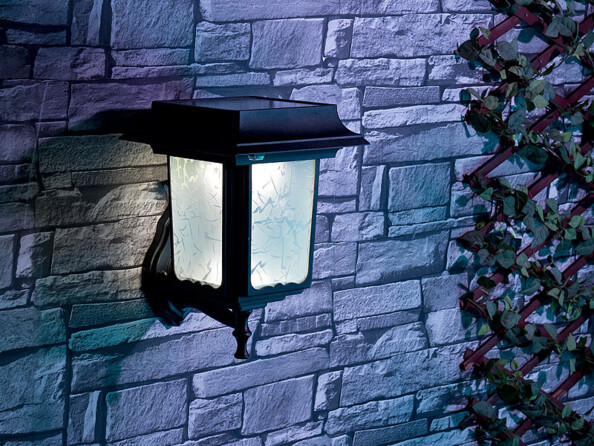 tete de lampadaire mural en acier avec detecteur d'obscurité SWL-80