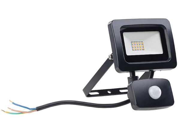 Mini projecteur étanche à LED 10 W / 800 lm / blanc chaud avec capteur