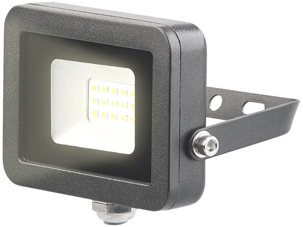 projecteur led haut efficacité energetique 10w blanc chaud étanche pluie et neige fixation murale luminea