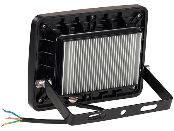 Mini projecteur LED vue sur le radiateur et le support