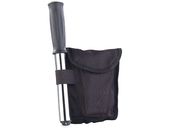 Outil de jardin multifonction avec pelle, couteau, scie, hache, décapsuleur et arrache-clou... dans une pochette de 30 cm