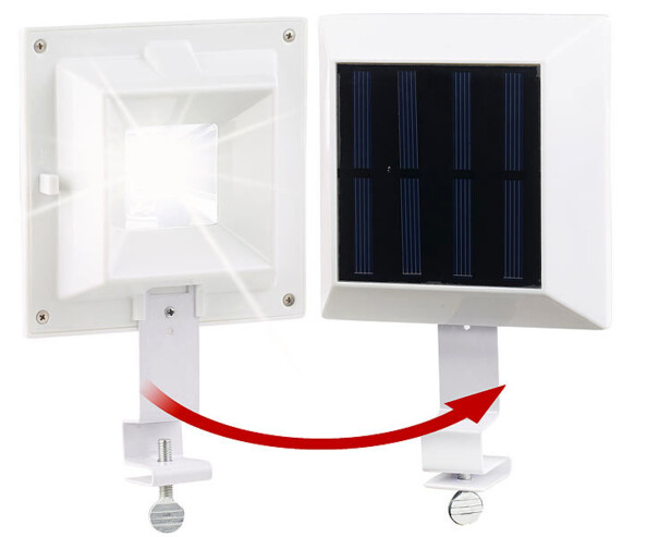 3 lampes solaires 6 LED pour clôture et gouttière