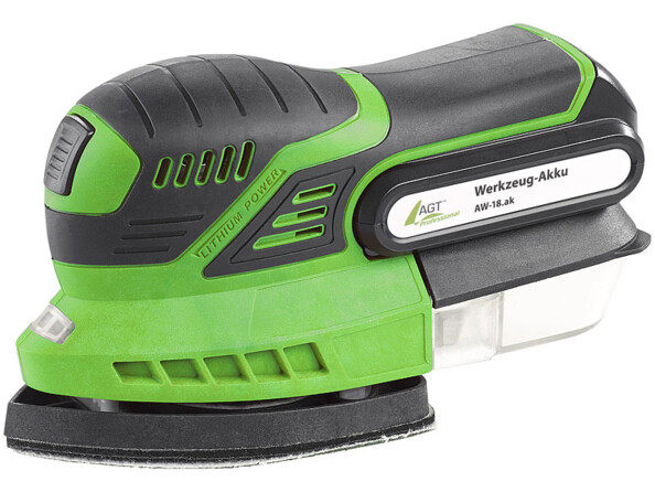 ponceue sans fil 18 v avec semelle triangulaire aw-18.s agt avec batterie et chargeur