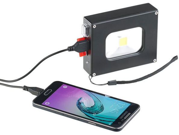 Projecteur à LED COB 370 lm / 10 W et batterie d'appoint 4000 mAh 2 en 1