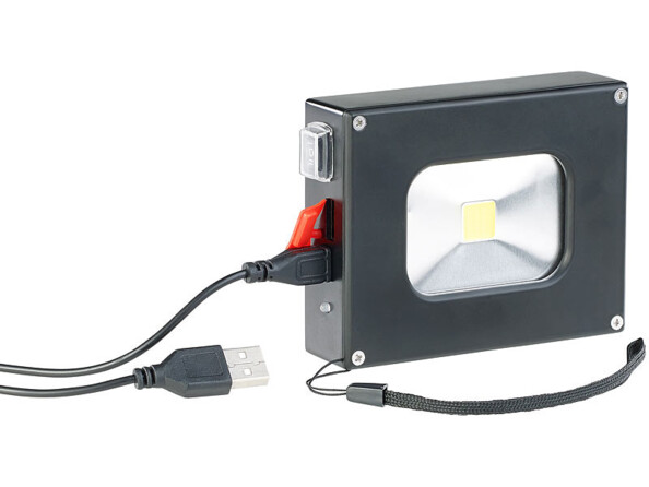 Projecteur à LED COB 370 lm / 10 W et batterie d'appoint 4000 mAh 2 en 1