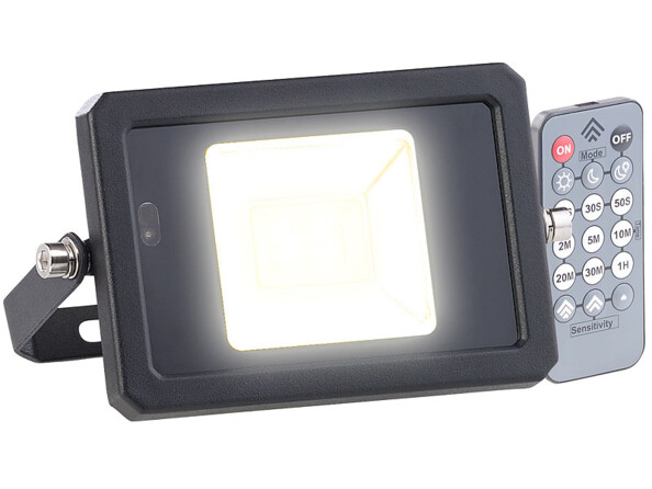Projecteur à LED d'extérieur 10 W avec détection de mouvement et télécommande de la marque Luminea