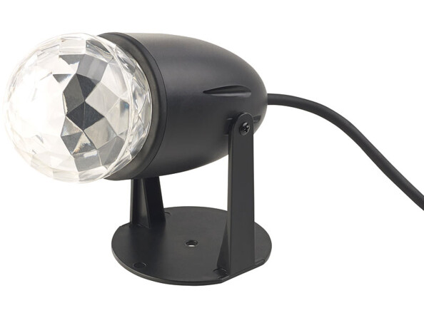 Projecteur LED disco 3 W à motifs mobiles et 3 coloris