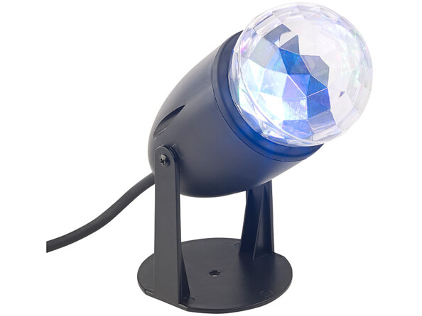 Projecteur LED disco 3 W à motifs mobiles et 3 coloris
