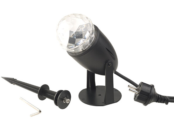 Projecteur LED disco 3 W à motifs mobiles et 3 coloris