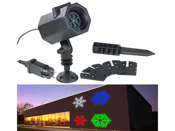 Projecteur LED RVBB 4,6 W indoor/outdoor 5 motifs lumineux