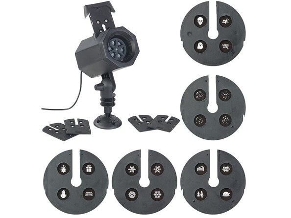 Projecteur LED RVBB 4,6 W indoor/outdoor 5 motifs lumineux