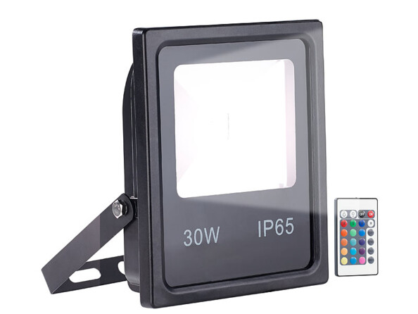 Projecteur résistant aux intempéries à LED SMD RVB 30 W /2400 lm, IP65