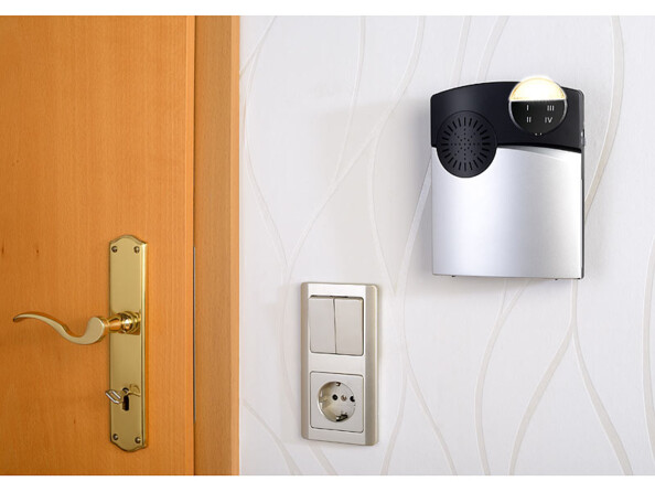 Récepteur radio portable pour système d'alarme avec sonnette