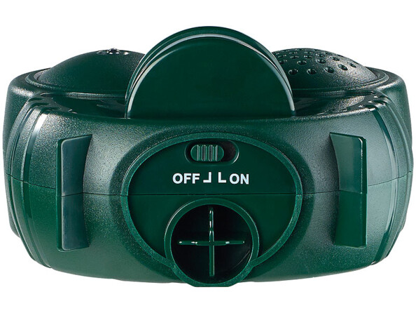 Repousse-animaux à ultrasons avec détecteur et led - À piles Royal Gardineer. Efficace sur chats. Ne nuit pas à l'animal