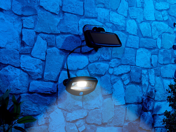 Spot mural solaire à LED 100 lm avec détecteur de mouvement PIR