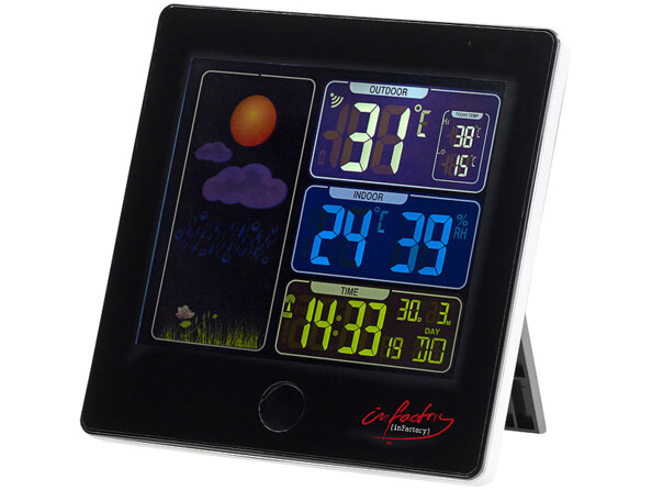 Station météo & horloge radio-pilotée avec capteur extérieur FWS-260 - Noir Infactory
