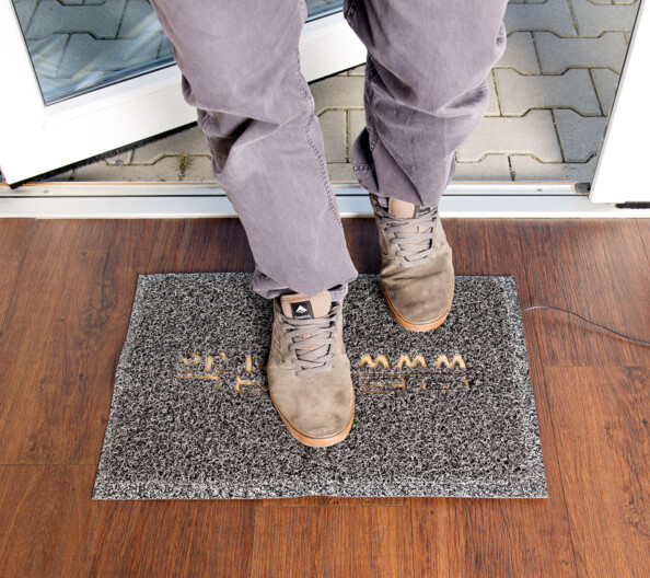 Mise en situation sous un tapis de port