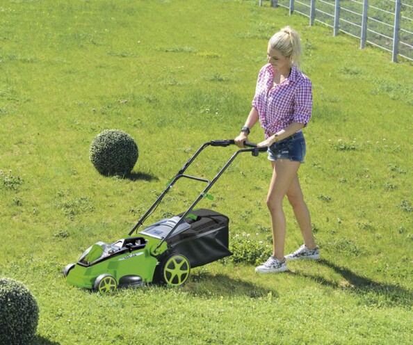 Tondeuse à gazon électrique ''AW-36.rm'' sans batterie et sans chargeur