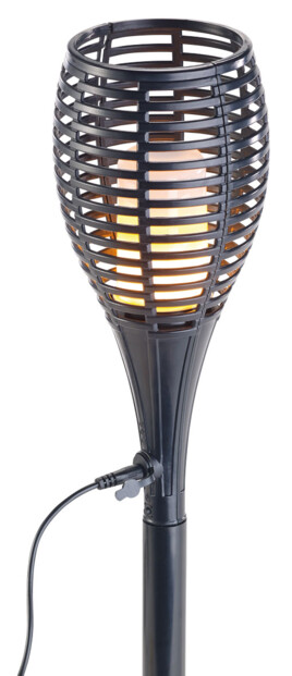 Torche de jardin 64 LED avec la batterie intégrée, jusqu'à 8 heures d'autonomie